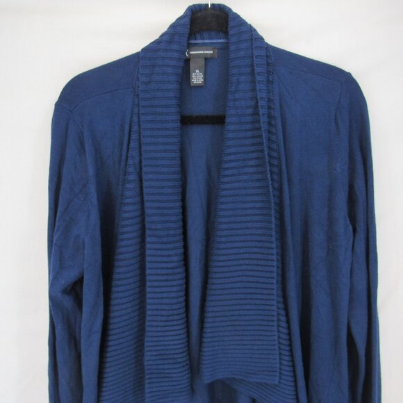 I N C International Concepts Women's Navy Blue Open Front Duster Cardigan XL - Picture 2 of 9